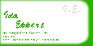 ida eppert business card